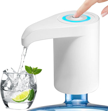 Electric Water Bottle Pump – USB Charging, Touch Button, Fits 19L Gallons – Portable