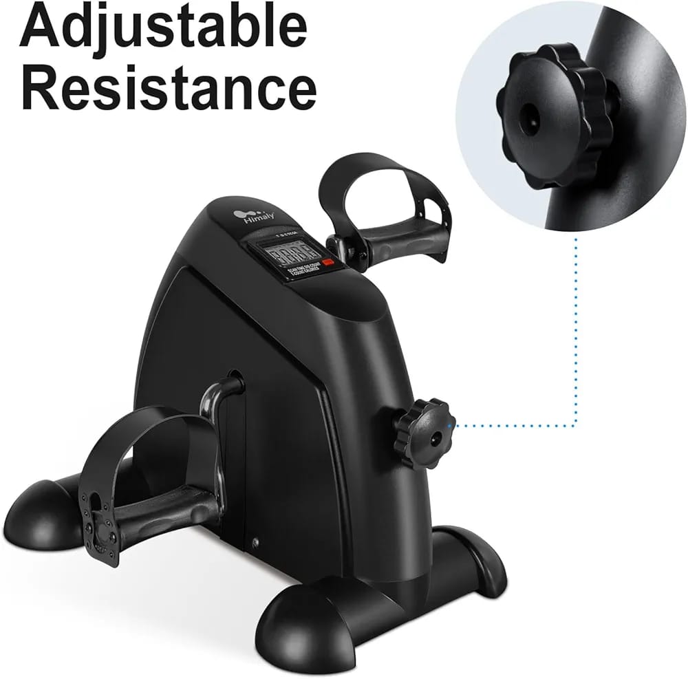 Himaly Mini Pedal Exerciser – Under Desk Bike for Legs & Arms with LCD Display, Portable Fitness Machine