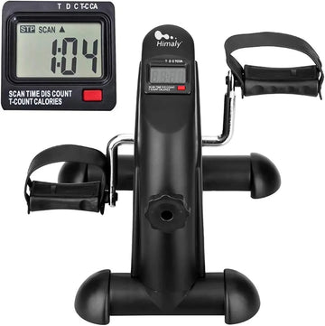 Himaly Mini Pedal Exerciser – Under Desk Bike for Legs & Arms with LCD Display, Portable Fitness Machine