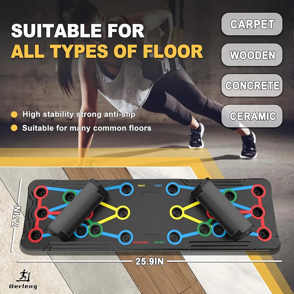 15-in-1 Solid Push-Up Board – Multi-Functional Home Workout System for Chest, Arms & Core | Men & Women