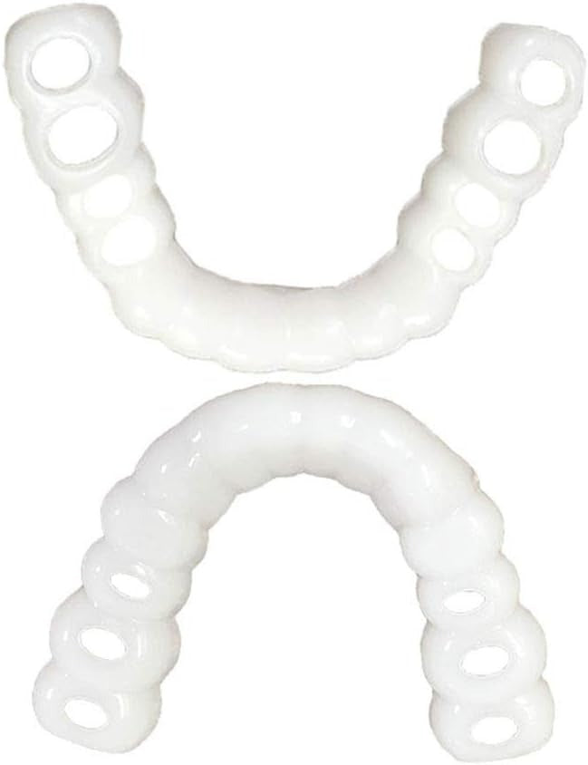 Comfort Fit Flexible Teeth – Instant Smile Cosmetic False Teeth for Natural Look
