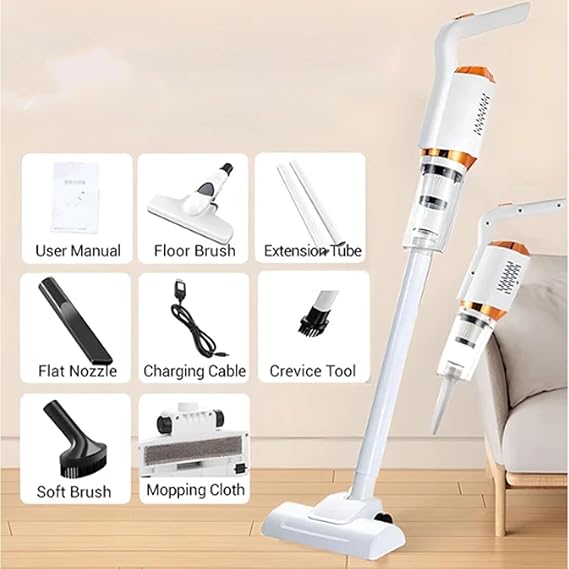 Wireless Vacuum Cleaner, 2025 New Cordless Vacuum, Multipurpose Cordless Vacuum Cleaner for Household and Car, 3 in 1 Handheld Vacuum and Mop, for All Floor Type with 4 Nozzle, 7500 Pa